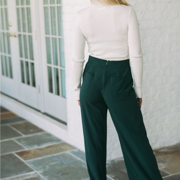 High Rise Green Dress Pants - Picture 2 of 4